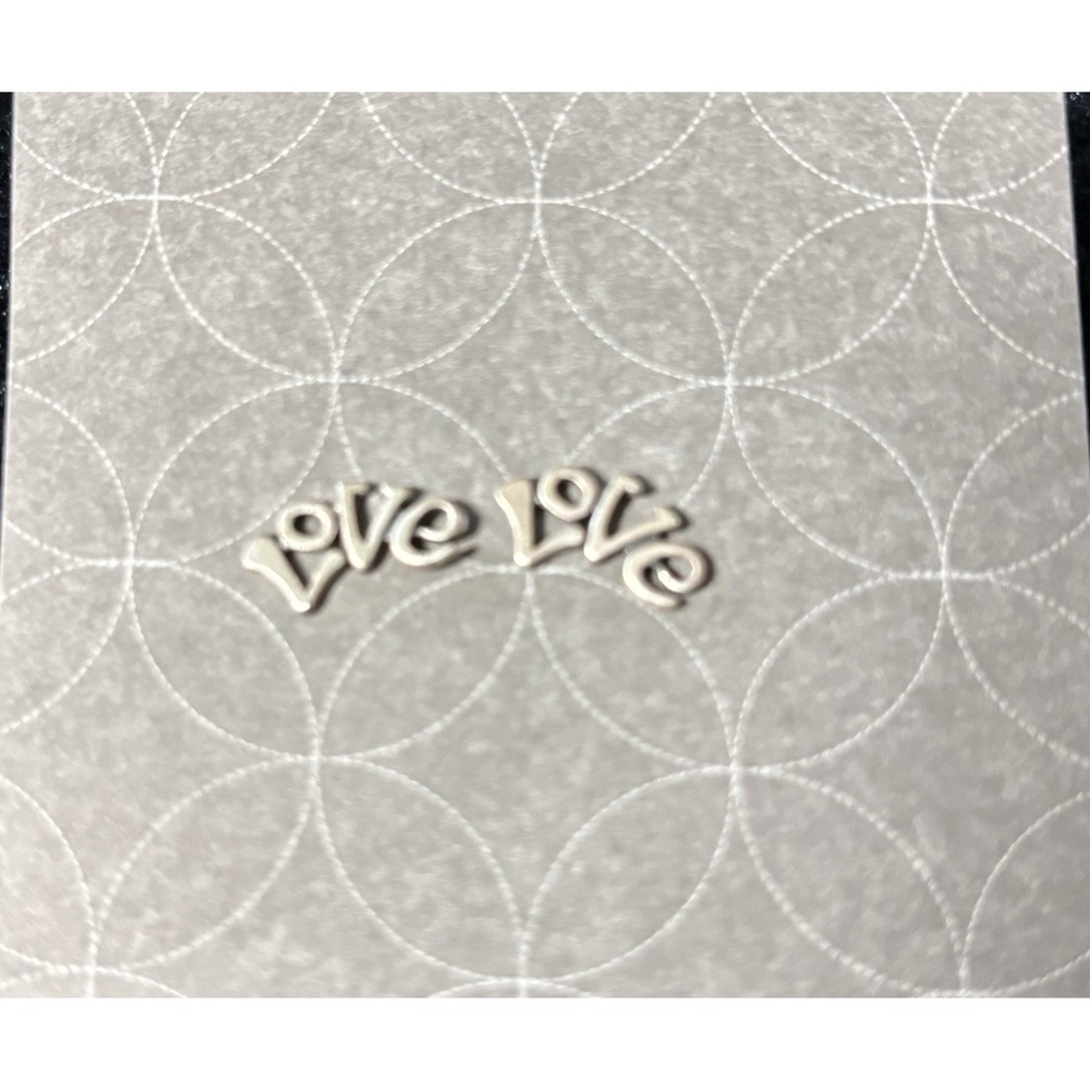 Vintage 1970's Silver Tone "Love" Earrings